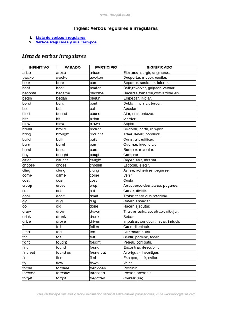 ingles-verbos-regulares-e-irregulares