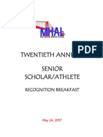 MHAL Scholar Athletes For 2016-17