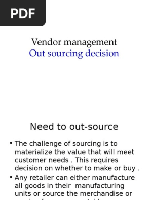 Vendor Management