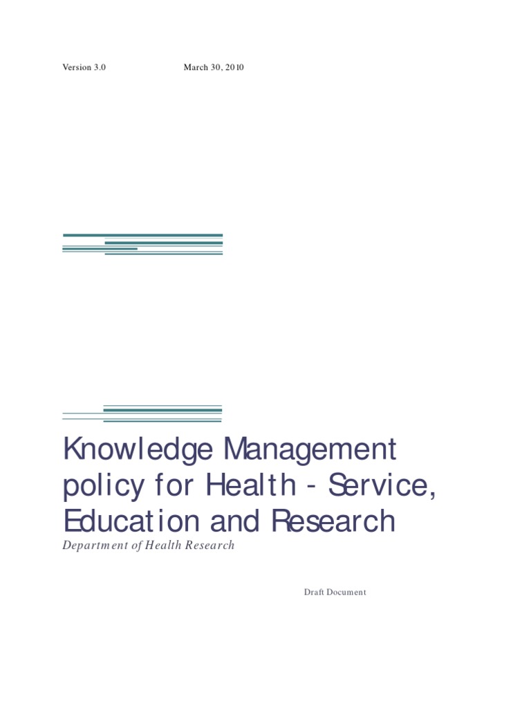 Health Knowledge Resource Draft | PDF | Health Care | Knowledge Management