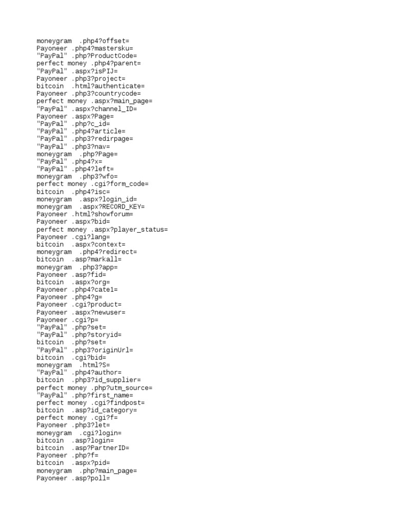 Dork List Active Server Pages Php