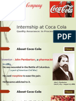 Internship at Coca Cola