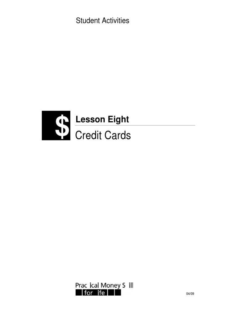 Student guide lesson eight 3 Annual Percentage Rate Credit Card