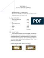 Percobaan I RS 232 Loop Back Test Plug