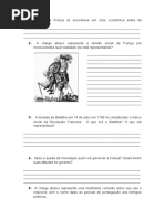 Avaliação Revolução Francesa - 8° Ano