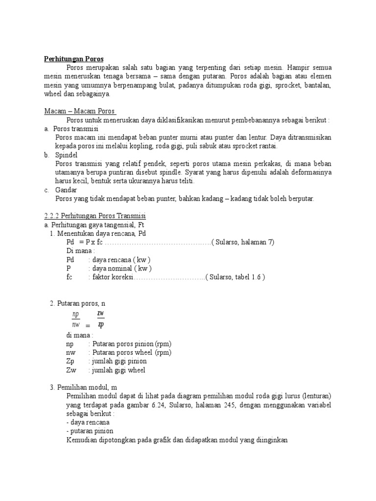 Contoh Soal Perhitungan Roda Gigi Lurus Contoh Soal Terbaru