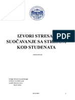 Izvori Stresa I Suočavanje Sa Stresom Kod Studenata