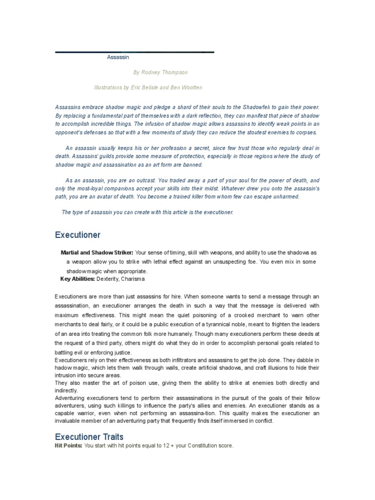 D FINITION D ASSASSIN visual data 2