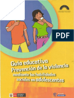 Guía Educativa Prevención de La Violencia Mediante La Habilidades Sociales en Adolescentes