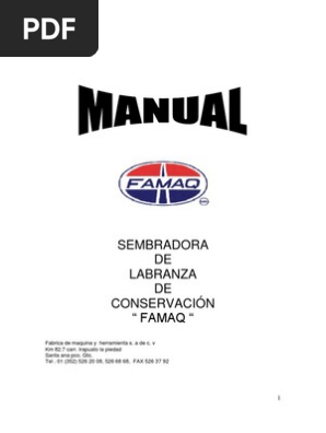 Manual De A Famaq Sl Siembra Tractor