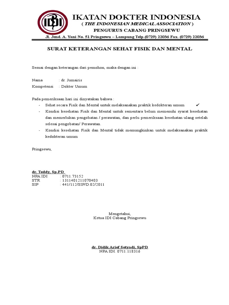 Building Up Credit Popular Surat Keterangan Sehat Fisik