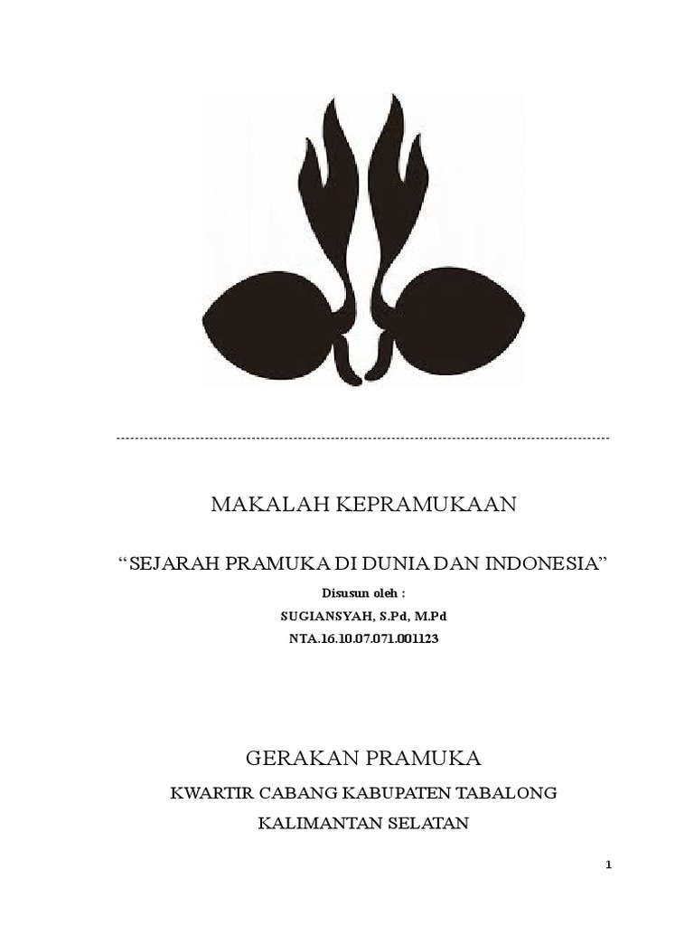 Contoh Cover Makalah Pramuka Contoh Makalah