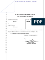 USA v Arpaio #149 ORDER Denying Arpaio Motion to Reconsider