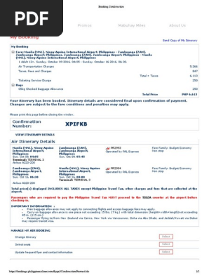 Booking Confirmation