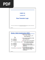 Pass Transistor Logic: COMP 103