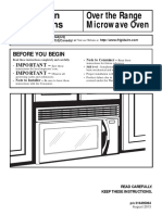 Installation Over The Range Instructions Microwave Oven: Before You Begin