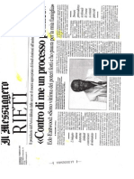 Eastwood Edo Ihaza "Contro Di Me Un Processo Politico"  Il Messagero Roma Nord 7 feb. 2010