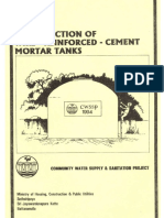 Construction Manual of Wire-Reinforced Cement Mortar Tanks - Sri Lanka