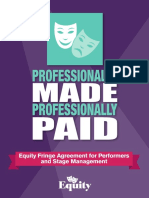 Equity Fringe Agreement Performers and Stage Managers 2015
