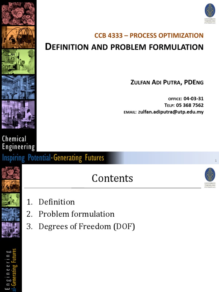 Process Optimization - 01 | PDF | Linear Programming | Nonlinear ...