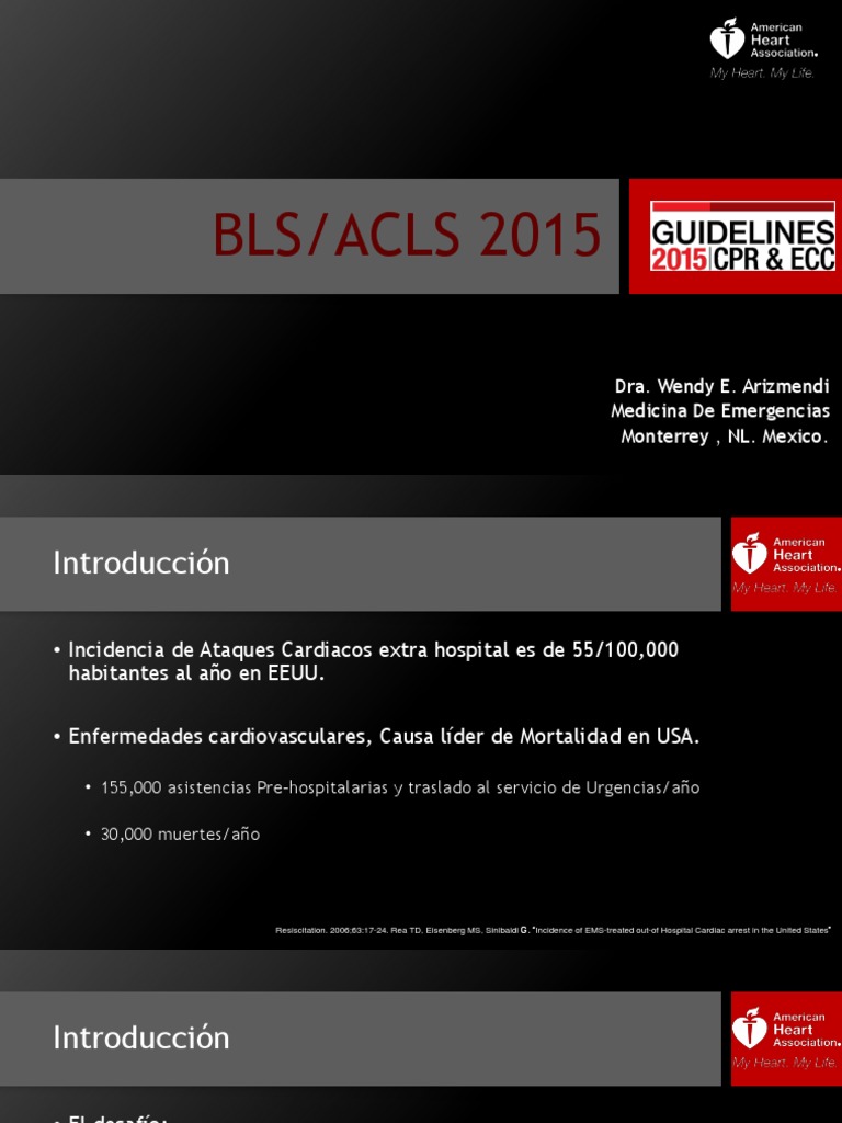 BLS Acls PDF | Download Free PDF | Reanimación cardiopulmonar | Paro ...
