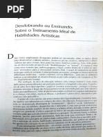Desdobrando Ou Ensinando Sobre o Treinamento Ideal de Habilidades Artísticas