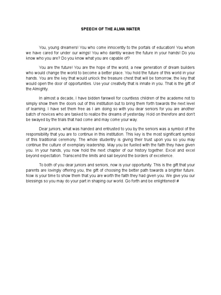 Prom speech ideas picture