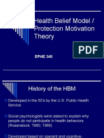 Health Belief Model / Protection Motivation Theory: EPHE 348