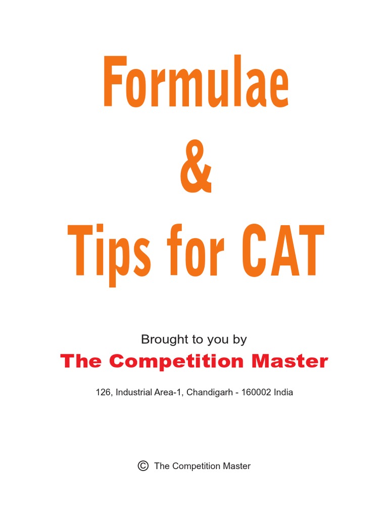 Formulae&TipsforCAT.pdf  Triangle  Circle