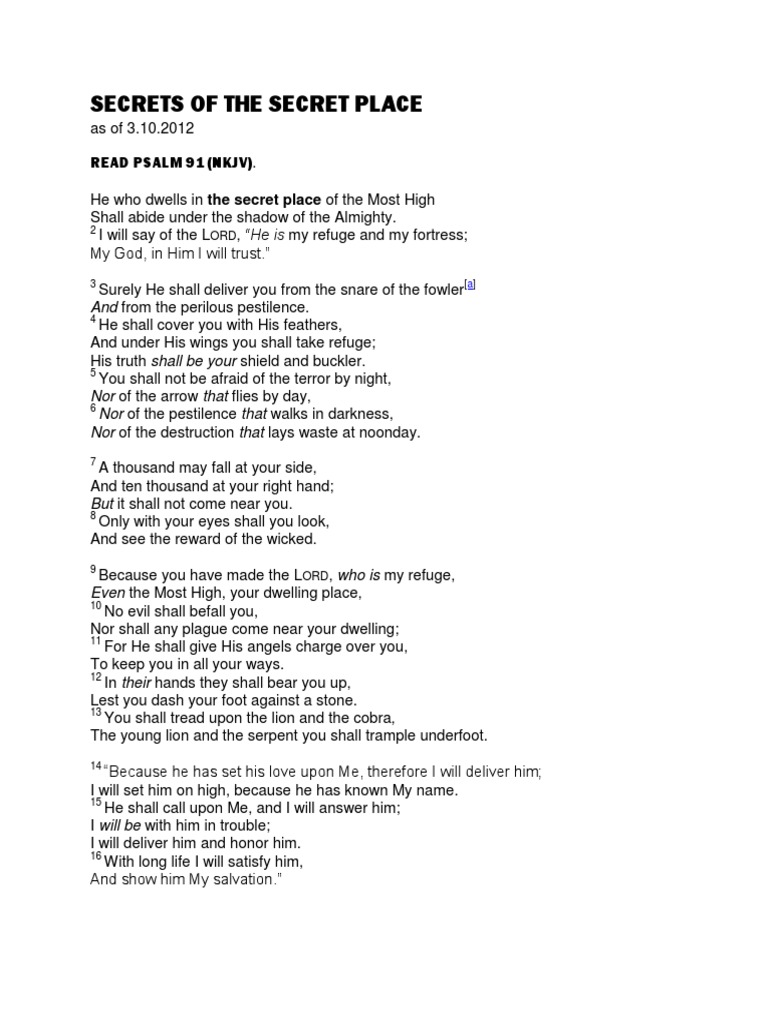 Secrets of The Secret Place | PDF | Eternal Life (Christianity) | Repentance