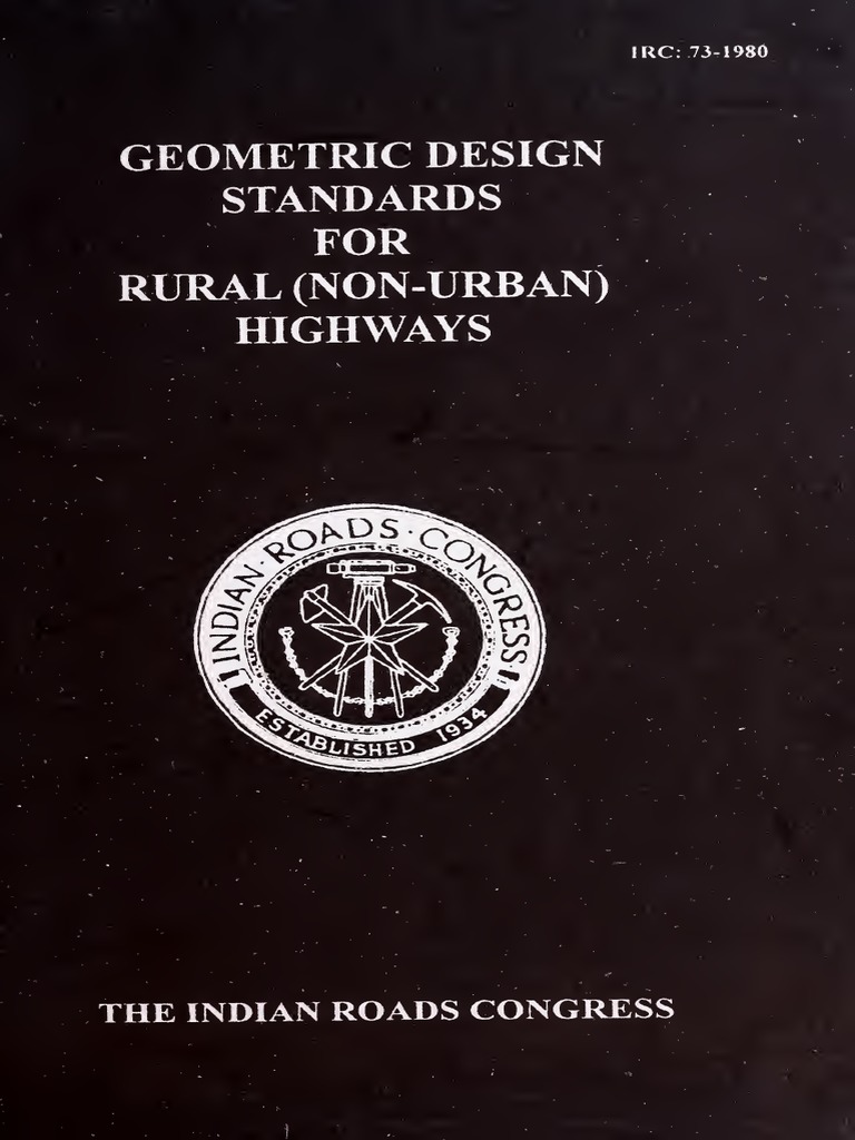 Geometric Design Standards for Rural Highways | PDF | Lane | Traffic