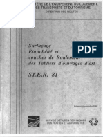 Surfaçage Étanchéité Et Couche de Roulement Des Tabliers D'ouvrages D'art STER 81