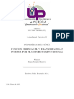 Funcion Polinomial y Transformada Z Inversa Por El Metodo Computacional