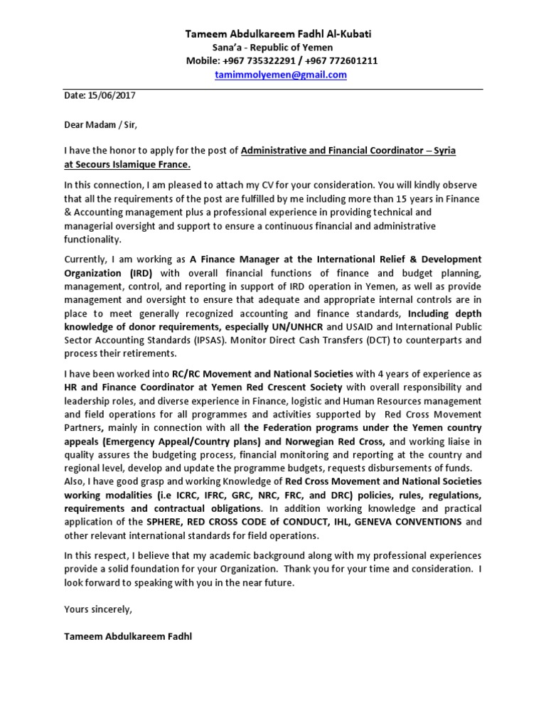 Tameem Abdulkareem_Cover Letter_ Administrative and Financial