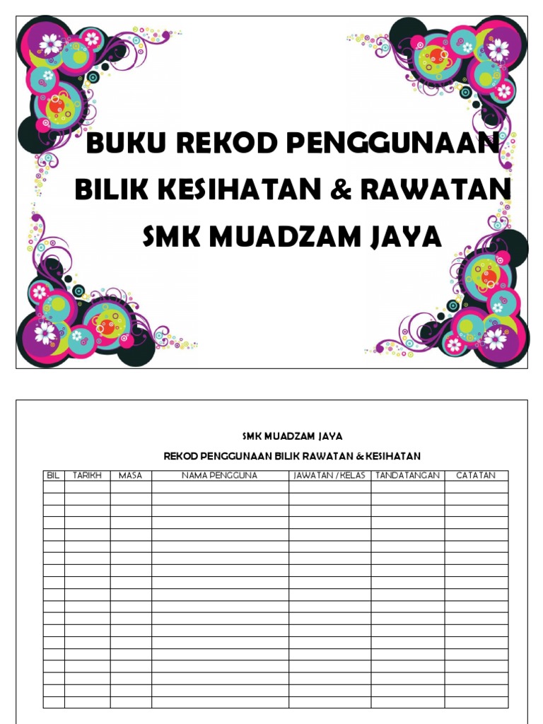 Rekod Penggunaan Bilik Sakit | PDF