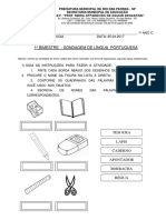 Avaliação Portuguesmatematica 1ºbim 1 Ano