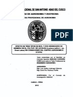 Efecto de Tres Tipos de Biol y Dos Densidades de Siembra en El Cultivo de Lechuga