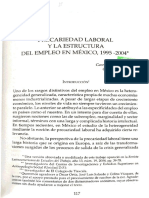 Precariedad Laboral y La Estructura Del Empleo en Mexico