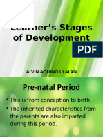Learner's Stages of Development: Alvin Aquino Ulalan