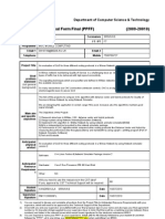 MSC Project Proposal Form Final (PPFF) (2009-20010) : Department of Computer Science & Technology