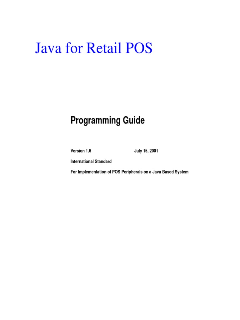 JPOS Version 1 6 PDF | PDF | Application Programming Interface | Java ...