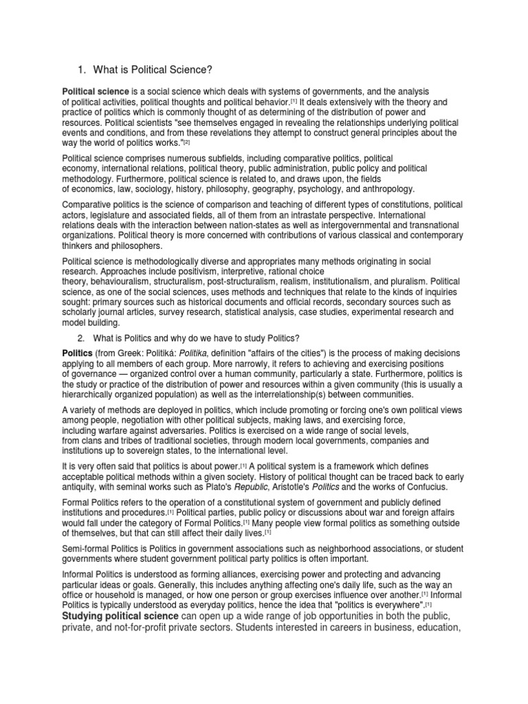 Understanding Political Science Basics | PDF | Political Science ...