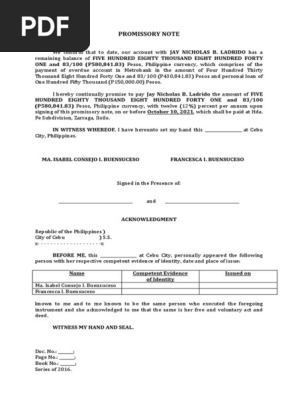 Promissory Note 
