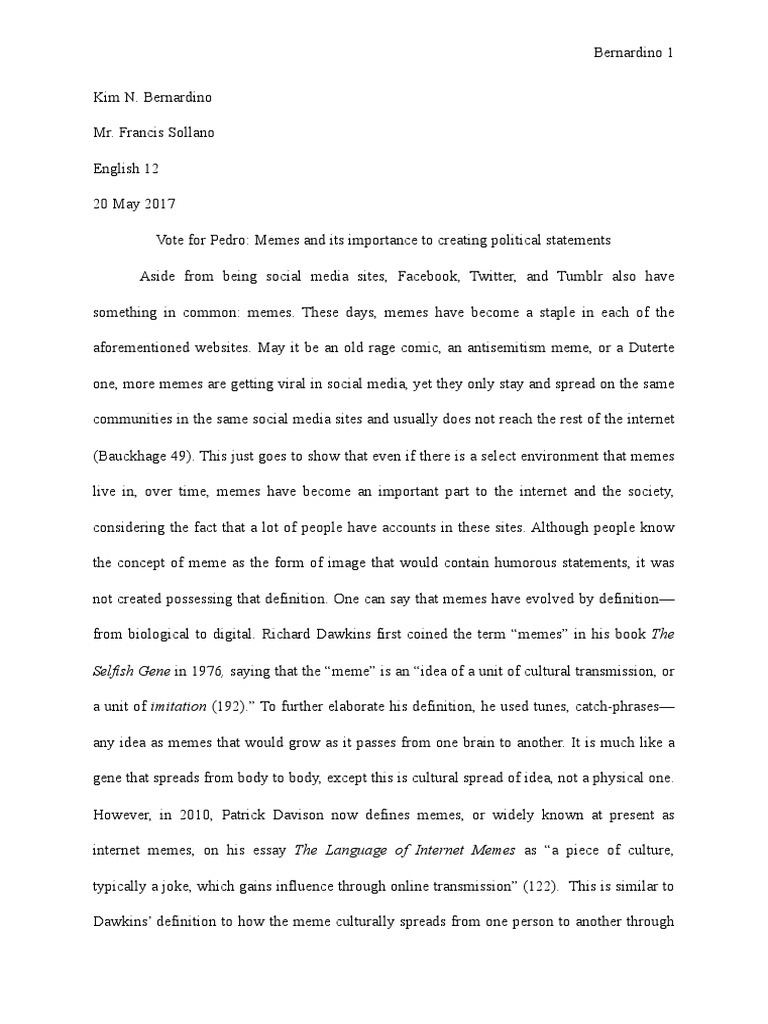 Memes as Political Discourse Tools | PDF | Meme | Social Media