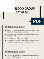 RH Blood Group System