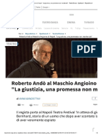 Roberto Andò Al Maschio Angioino Di Nap...Tro_Danza - Spettacoli - Repubblica