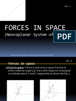 Forces in Space Noncoplanar System of Forces