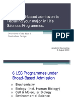 From Board-Based Admission To Declaring Your Major in Life Sciences Programmes