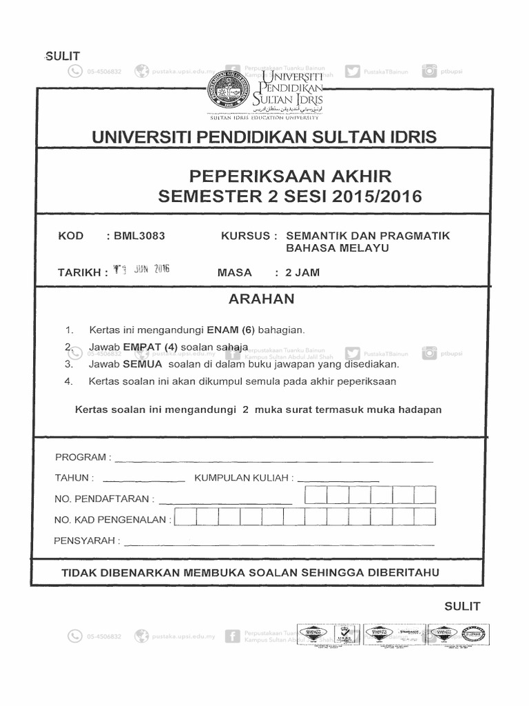 Contoh Soalan Peperiksaan Bmmb3123