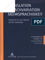 Translation, Sprachvariation, Mehrsprachigkeit: Festschrift für Lew Zybatow zum 60.